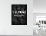 Two Reasons Quote Canvas Print // J. P. Morgan quotes // Motivational Wall Art // Canvas Office Decor Motivation // Philosophy Quote