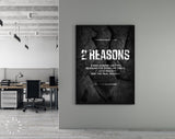 Two Reasons Quote Canvas Print // J. P. Morgan quotes // Motivational Wall Art // Canvas Office Decor Motivation // Philosophy Quote