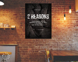 Two Reasons Quote Canvas Print // J. P. Morgan quotes // Motivational Wall Art // Canvas Office Decor Motivation // Philosophy Quote