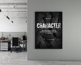 Character Quote Canvas Print // Canvas Office Decor Entrepreneur Motivation // Johann Wolfgang von Goethe quotes // Motivational Wall Art