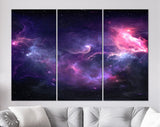 Space Canvas Print // Space Background with Nebula and Stars // Spherical Panorama