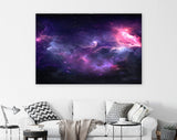 Space Canvas Print // Space Background with Nebula and Stars // Spherical Panorama