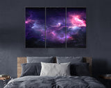 Space Canvas Print // Space Background with Nebula and Stars // Spherical Panorama