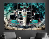 Mercedes W13 Hamilton 2022 Canvas Print // The W13 Mercedes-AMG Petronas F1 Team // Lewis Hamilton 44 // Formula 1 W13 E Performance