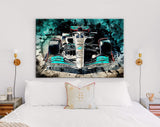 Mercedes W13 Hamilton 2022 Canvas Print // The W13 Mercedes-AMG Petronas F1 Team // Lewis Hamilton 44 // Formula 1 W13 E Performance