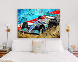 Lewis Hamilton F1 2022 Mercedes W13 Canvas Print // The W13 Mercedes-AMG Petronas F1 Team // Lewis Hamilton 44 / Formula 1 W13 E Performance