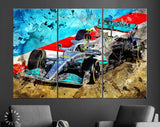 Lewis Hamilton F1 2022 Mercedes W13 Canvas Print // The W13 Mercedes-AMG Petronas F1 Team // Lewis Hamilton 44 / Formula 1 W13 E Performance