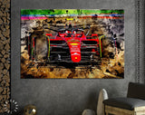 Carlos Sainz F1 2022 Canvas Print // Carlos Sainz Ferrari F1-75 during the Australian GP at Melbourne Grand Prix