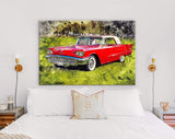 Ford Thunderbird Canvas Print // 1960 Ford Thunderbird Canvas Wall Decor // Classic Personal Luxury Car // Ford Thunderbird Wall Art