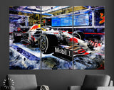Red Bull Racing F1 2021 Canvas Print // Very Special Livery Red Bull RB16B 2021 // Max Verstappen and Sergio Perez Red Bull Racing
