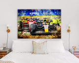 Max Verstappen and Charles Leclerc F1 2022 Canvas Print // Formula 1 Wall Art // Oracle Red Bull Racing Fan Gift // Formula One Fan Gift