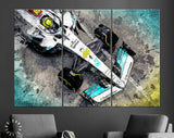 Lewis Hamilton F1 2022 Canvas Print // The W13 Mercedes-AMG Petronas F1 Team // Lewis Hamilton 44 // Formula 1 W13 E Performance