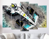 Lewis Hamilton F1 2022 Canvas Print // The W13 Mercedes-AMG Petronas F1 Team // Lewis Hamilton 44 // Formula 1 W13 E Performance