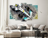 Lewis Hamilton F1 2022 Canvas Print // The W13 Mercedes-AMG Petronas F1 Team // Lewis Hamilton 44 // Formula 1 W13 E Performance