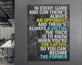 Revolver Movie Quote Canvas Print // In Every Game And Con There's Always An Opponent, And There's Always A Victim // Revolver 2005