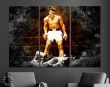 Ali vs Liston Canvas Print // Muhammad Ali vs Sonny Liston // Gym Wall Decor // Cassius Clay Print // Muhammad Ali Knocked Out Sonny Liston