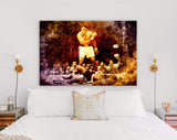 Muhammad Ali Sonny Liston Iconic Moment Canvas Print // Muhammad Ali vs Sonny Liston Gym Wall Decor // Muhammad Ali Knocked Out Sonny Liston