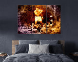 Muhammad Ali Sonny Liston Iconic Moment Canvas Print // Muhammad Ali vs Sonny Liston Gym Wall Decor // Muhammad Ali Knocked Out Sonny Liston