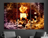 Muhammad Ali Sonny Liston Iconic Moment Canvas Print // Muhammad Ali vs Sonny Liston Gym Wall Decor // Muhammad Ali Knocked Out Sonny Liston