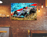 Lewis Hamilton F1 2022 Mercedes W13 Canvas Print // The W13 Mercedes-AMG Petronas F1 Team // Lewis Hamilton 44 / Formula 1 W13 E Performance