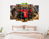 Carlos Sainz F1 2022 Canvas Print // Carlos Sainz Ferrari F1-75 during the Australian GP at Melbourne Grand Prix