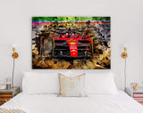 Carlos Sainz F1 2022 Canvas Print // Carlos Sainz Ferrari F1-75 during the Australian GP at Melbourne Grand Prix