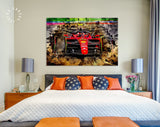 Carlos Sainz F1 2022 Canvas Print // Carlos Sainz Ferrari F1-75 during the Australian GP at Melbourne Grand Prix