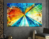 High Speed Canvas Print // Abstract High Speed Technology POV Train Motion Blurred Concept From The Monorail // Futuristic Canvas Wall Art