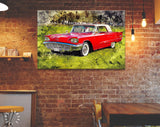 Ford Thunderbird Canvas Print // 1960 Ford Thunderbird Canvas Wall Decor // Classic Personal Luxury Car // Ford Thunderbird Wall Art