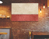 Two Sections Wall Canvas Print // Beige and Rosewood Rustic Paint Wall With Two Sections of Different Colours // Two-tone Wall Decor