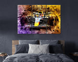 Max Verstappen Red Bull Racing F1 2022 Canvas Print // Dutch driver Max Verstappen // Red Bull Racing RB18 F1 car // Formula 1 Home Decor