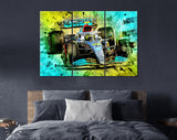 Lewis Hamilton 2022 Canvas Print // Lewis Hamilton driving the Mercedes W13 during 2022 Spanish F1 GP // Formula 1 Home Decor