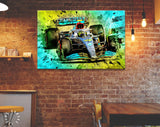 Lewis Hamilton 2022 Canvas Print // Lewis Hamilton driving the Mercedes W13 during 2022 Spanish F1 GP // Formula 1 Home Decor