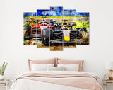 Max Verstappen and Charles Leclerc F1 2022 Canvas Print // Formula 1 Wall Art // Oracle Red Bull Racing Fan Gift // Formula One Fan Gift