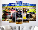 Max Verstappen and Charles Leclerc F1 2022 Canvas Print // Formula 1 Wall Art // Oracle Red Bull Racing Fan Gift // Formula One Fan Gift