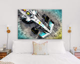 Lewis Hamilton F1 2022 Canvas Print // The W13 Mercedes-AMG Petronas F1 Team // Lewis Hamilton 44 // Formula 1 W13 E Performance