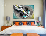 Lewis Hamilton F1 2022 Canvas Print // The W13 Mercedes-AMG Petronas F1 Team // Lewis Hamilton 44 // Formula 1 W13 E Performance