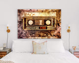 Maxell C60 Cassette Canvas Print // Old Audio Cassette Wall Art // Vintage Tape Canvas Wall Decor // Old School Audio Tape