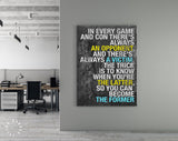 Revolver Movie Quote Canvas Print // In Every Game And Con There's Always An Opponent, And There's Always A Victim // Revolver 2005