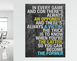 Revolver Movie Quote Canvas Print // In Every Game And Con There's Always An Opponent, And There's Always A Victim // Revolver 2005