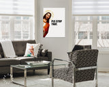 Jesus Is Watching Canvas Print // Pls Stop That // Funny Quote Jesus Meme Canvas Wall Art // Jesus Meme Print // Funny Home Decor