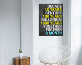 Together Forever Canvas Print // Boyfriend Gift // Girlfriend Gift // EX gift // Together Forever Meme // Decade Century Millenium