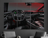 Audi RS e-tron GT Canvas Print // Audi Rs e-tron GT 2021 Interior // Audi’s Fully Electric Grand Touring Model // Audi Wall Art