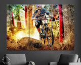 Downhill MTB Canvas Print // MTB Mountain Bike Wall Art // Downhill Mountain Bike // Mountain Biking Downhill Canvas Wall Art