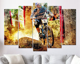 Downhill MTB Canvas Print // MTB Mountain Bike Wall Art // Downhill Mountain Bike // Mountain Biking Downhill Canvas Wall Art