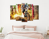 Downhill MTB Canvas Print // MTB Mountain Bike Wall Art // Downhill Mountain Bike // Mountain Biking Downhill Canvas Wall Art