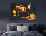 Aperol Spritz Aperitivo Cocktail Canvas Print // Aperol Spritz Cocktail Party Canvas Wall Decor // Bar Wall Decor // Whisky Wall Art