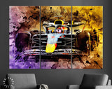 Max Verstappen Red Bull Racing F1 2022 Canvas Print // Dutch driver Max Verstappen // Red Bull Racing RB18 F1 car // Formula 1 Home Decor