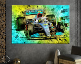 Lewis Hamilton 2022 Canvas Print // Lewis Hamilton driving the Mercedes W13 during 2022 Spanish F1 GP // Formula 1 Home Decor