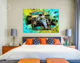 Lewis Hamilton 2022 Canvas Print // Lewis Hamilton driving the Mercedes W13 during 2022 Spanish F1 GP // Formula 1 Home Decor